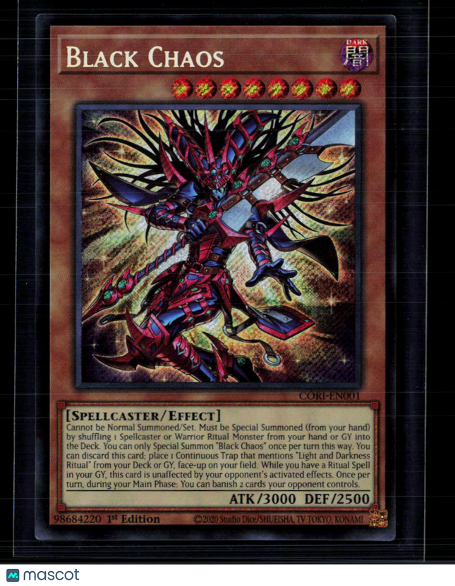 Yu-Gi-Oh! Black Chaos Chaos Origins Secret Rare • CORI-EN001 1st Edition