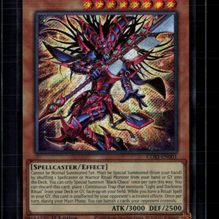 Yu-Gi-Oh! Black Chaos Chaos Origins Secret Rare • CORI-EN001 1st Edition