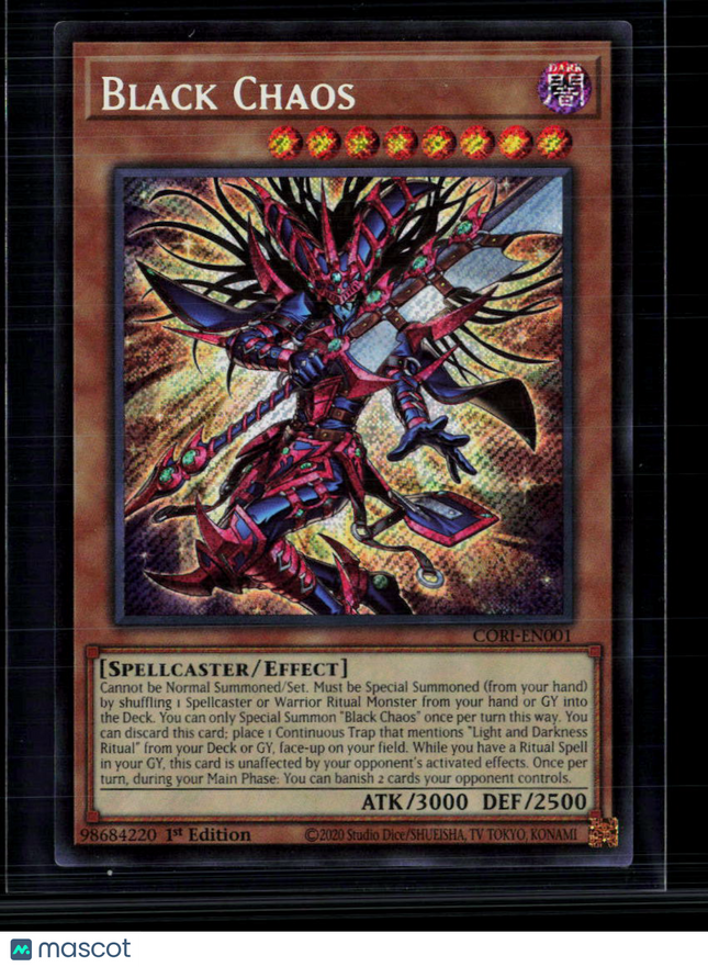 Yu-Gi-Oh! Black Chaos Chaos Origins Secret Rare • CORI-EN001 1st Edition