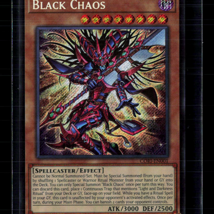 Yu-Gi-Oh! Black Chaos Chaos Origins Secret Rare • CORI-EN001 1st Edition
