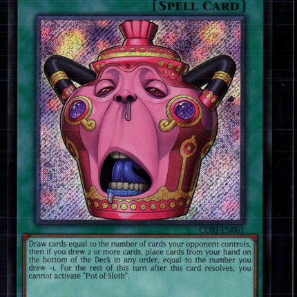 Yu-Gi-Oh! Pot of Sloth Chaos Origins Secret Rare • CORI-EN061 1st Edition