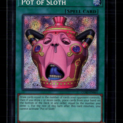 Yu-Gi-Oh! Pot of Sloth Chaos Origins Secret Rare • CORI-EN061 1st Edition