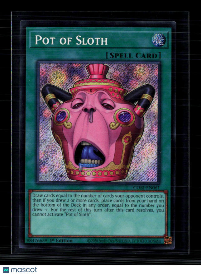 Yu-Gi-Oh! Pot of Sloth Chaos Origins Secret Rare • CORI-EN061 1st Edition