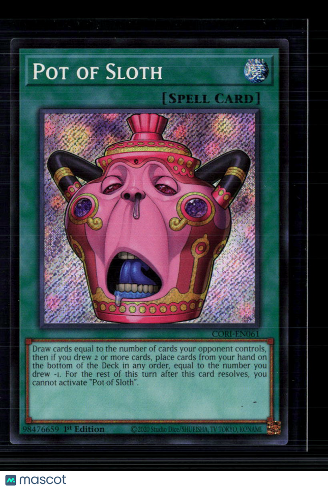 Yu-Gi-Oh! Pot of Sloth Chaos Origins Secret Rare • CORI-EN061 1st Edition