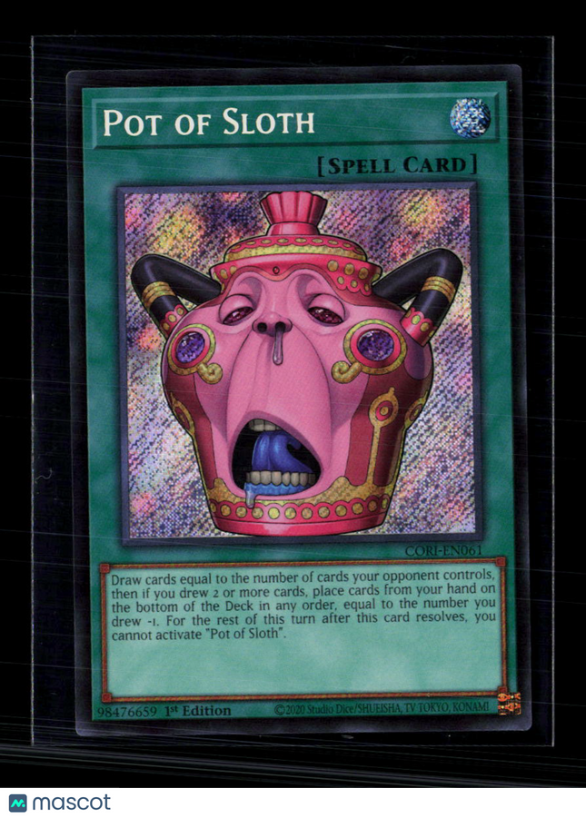 Yu-Gi-Oh! Pot of Sloth Chaos Origins Secret Rare • CORI-EN061 1st Edition