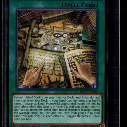 Yu-Gi-Oh! Ragged Records of Rites Chaos Origins SR CORI-EN062 1st Edition