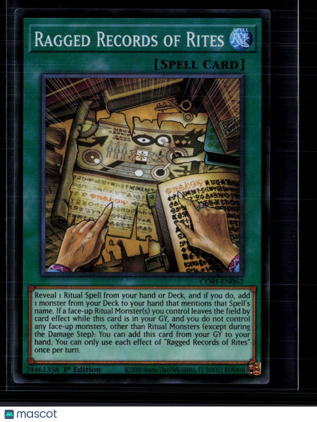Yu-Gi-Oh! Ragged Records of Rites Chaos Origins SR CORI-EN062 1st Edition