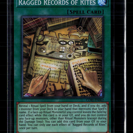 Yu-Gi-Oh! Ragged Records of Rites Chaos Origins SR CORI-EN062 1st Edition