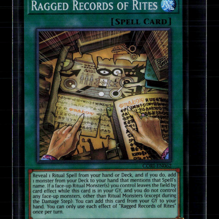Yu-Gi-Oh! Ragged Records of Rites Chaos Origins SR CORI-EN062 1st Edition