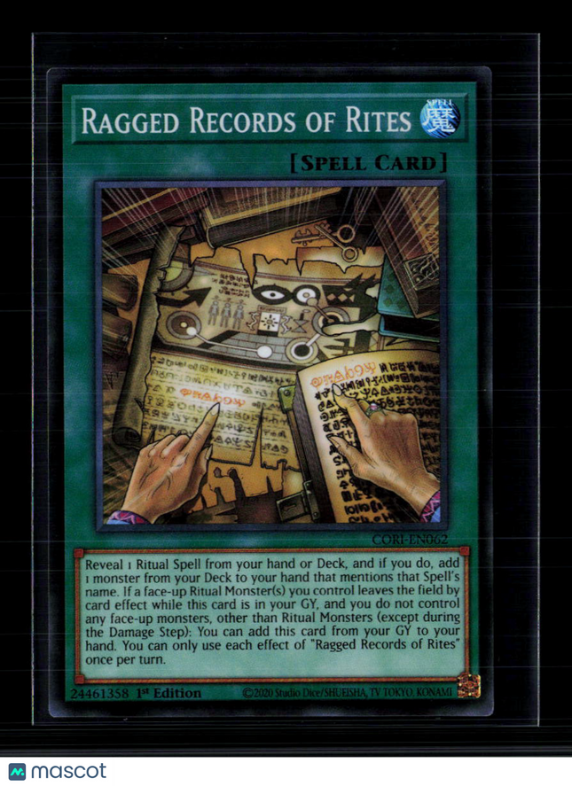 Yu-Gi-Oh! Ragged Records of Rites Chaos Origins SR CORI-EN062 1st Edition