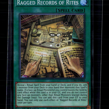 Yu-Gi-Oh! Ragged Records of Rites Chaos Origins SR CORI-EN062 1st Edition
