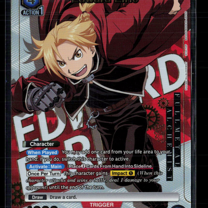 Union Arena Edward Elric Fullmetal Alchemist SR 1-Star • UE09BT/FMA-1-040 Foil