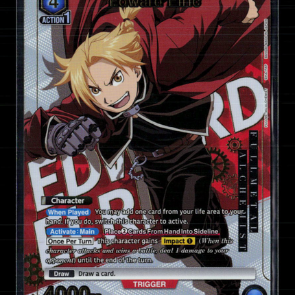 Union Arena Edward Elric Fullmetal Alchemist SR 1-Star • UE09BT/FMA-1-040 Foil