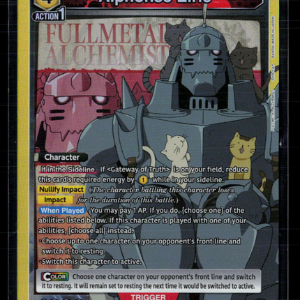 Union Arena Alphonse Elric (004) Fullmetal Alchemist SR UE09BT/FMA-1-004 Foil