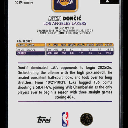 2026 Topps Chrome Luka Dončić #2