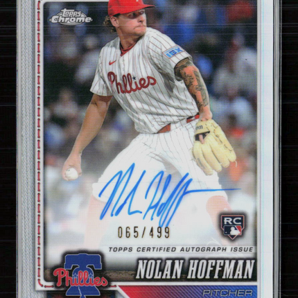 2024 Topps Chrome Nolan Hoffman #RA-NH Refractor 065/499 RC Auto