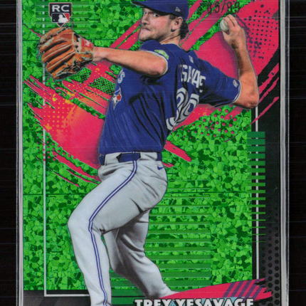 2026 Topps Finest Trey Yesavage #266 Green Shimmer Refractor RC 85/99