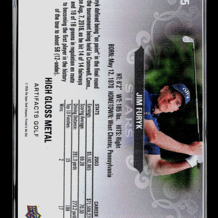 2020 Upper Deck Artifacts Golf Jim Furyk #85 High Gloss Metal