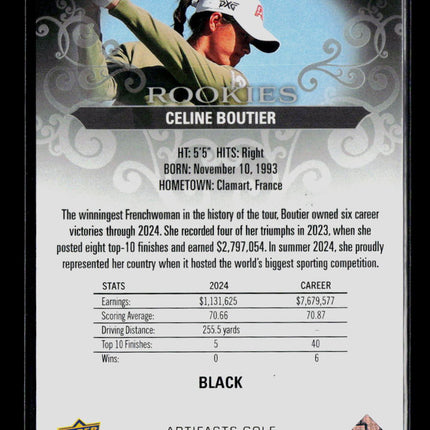 2026 Upper Deck Artifacts Golf Celine Boutier #53 Black 24/99