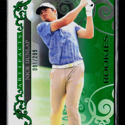 2026 Upper Deck Artifacts Golf Nick Dunlap #80 Green 091/299
