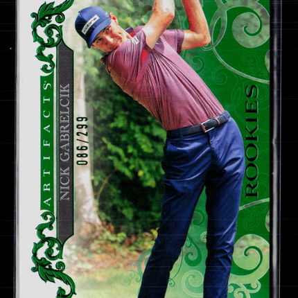 2026 Upper Deck Artifacts Golf Nick Gabrelcik #73 Green 086/299