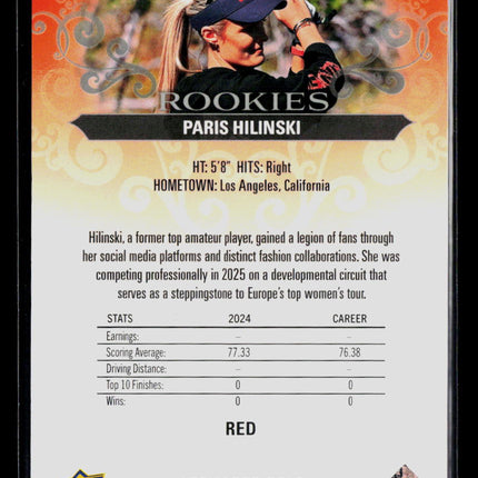 2026 Upper Deck Artifacts Golf Paris Hilinski #54 Red 391/499