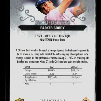 2026 Upper Deck Artifacts Golf Parker Coody #68 842/999