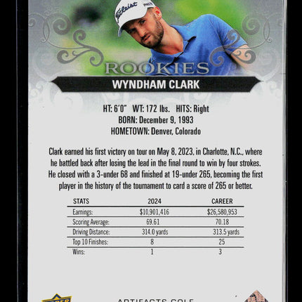 2026 Upper Deck Artifacts Golf Wyndham Clark #65 591/999