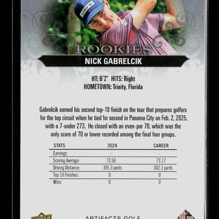 2026 Upper Deck Artifacts Golf Nick Gabrelcik #73 835/999