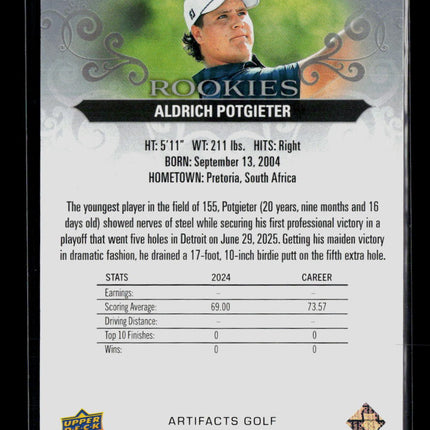 2026 Upper Deck Artifacts Golf Aldrich Potgieter #70 800/999