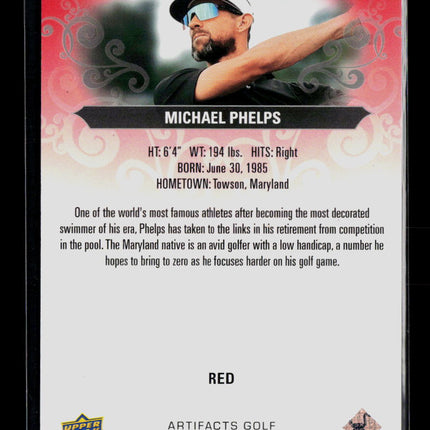 2026 Upper Deck Artifacts Golf Michael Phelps #50 Red 429/499