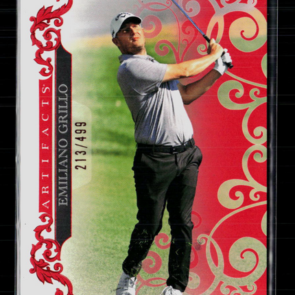 2026 Upper Deck Artifacts Golf Emiliano Grillo #14 Red 213/499