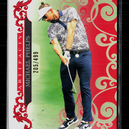 2026 Upper Deck Artifacts Golf Michael Phelps #35 Red 205/499