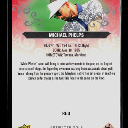2026 Upper Deck Artifacts Golf Michael Phelps #35 Red 205/499