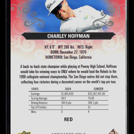 2026 Upper Deck Artifacts Golf Charley Hoffman #15 Red 198/499