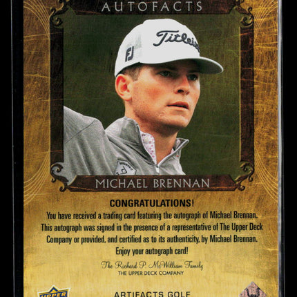 2026 Upper Deck Artifacts Golf Michael Brennan #A-MB Auto