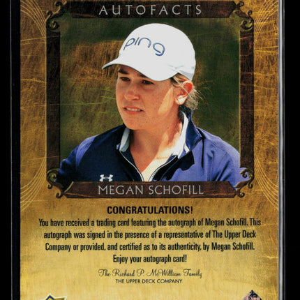 2026 Upper Deck Artifacts Golf Autofacts Megan Schofill #A-MS Auto