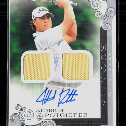 2026 Upper Deck Artifacts Golf Aldrich Potgieter #AR-AP RC Patch Auto 58/149
