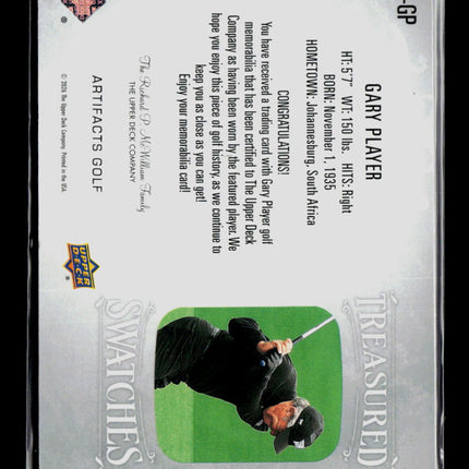 2026 Upper Deck Artifacts Golf Gary Player #TS-GP Treasured Swatches