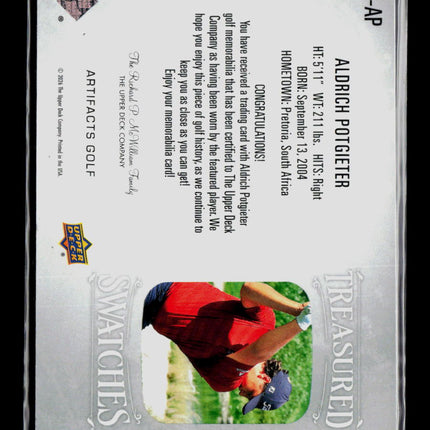 2026 Upper Deck Artifacts Golf Aldrich Potgieter #TS-AP Treasured Swatches