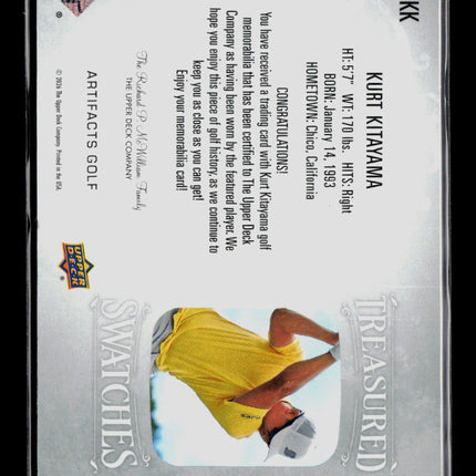 2026 Upper Deck Artifacts Golf Kurt Kitayama #TS-KK Treasured Swatches