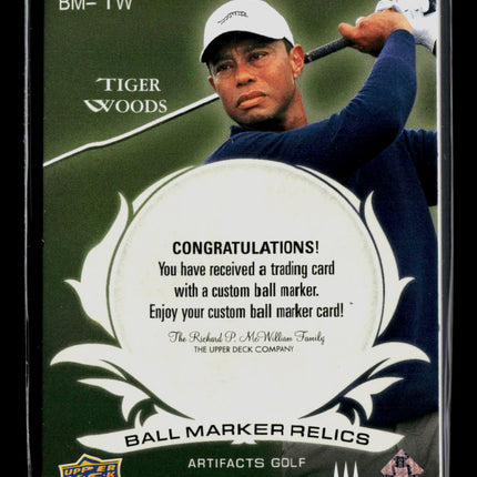 2026 Upper Deck Artifacts Golf Tiger Woods #BM-TW Ball Marker Relic
