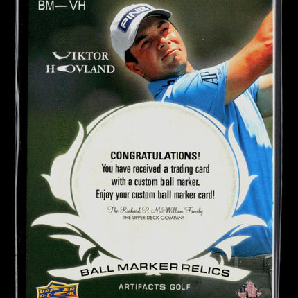 2026 Upper Deck Artifacts Golf Viktor Hovland #BM-VH Ball Marker Relic