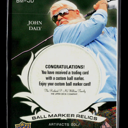 2026 Upper Deck Artifacts Golf John Daly #BM-JD Ball Marker Relic