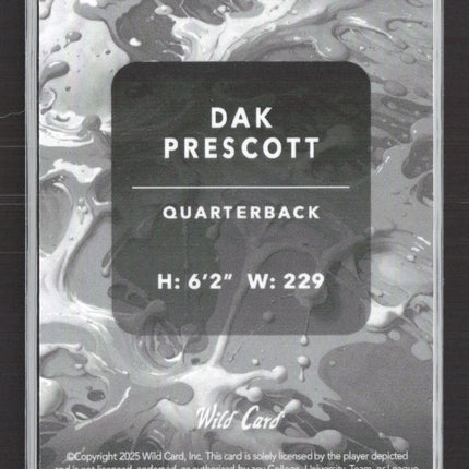 2025 Wild Card Splat Dak Prescott #SBRED03-DP Red 2/5