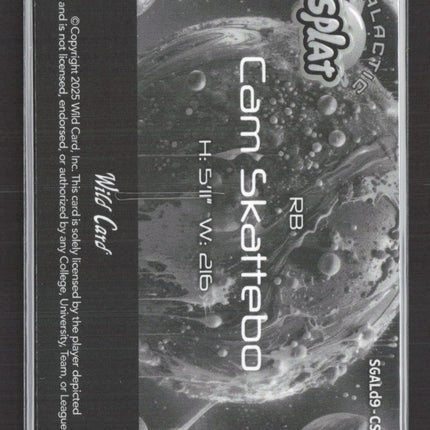2025 Wild Card Galactic Splat Cam Skattebo #SGALD9-CS 1/1