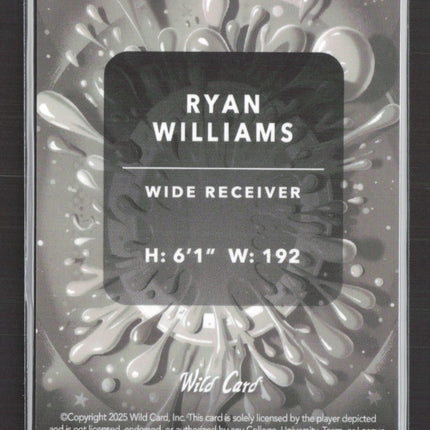 2025 Wild Card Splat Ryan Williams #SBTCM04-RW Color Match 1/1