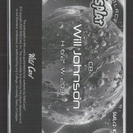 2025 Wild Card Galactic Splat Will Johnson #SGALC2-WJA Auto 1/1