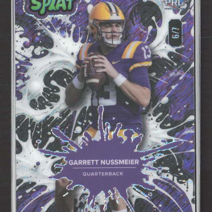 2025 Wild Card Splat Garrett Nussmeier #SBPUR03-GN Purple 6/7