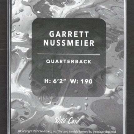 2025 Wild Card Splat Garrett Nussmeier #SBPUR03-GN Purple 6/7